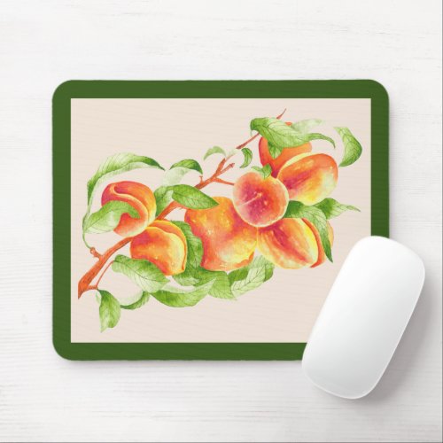 Peach Paradise on a Mouse Pad