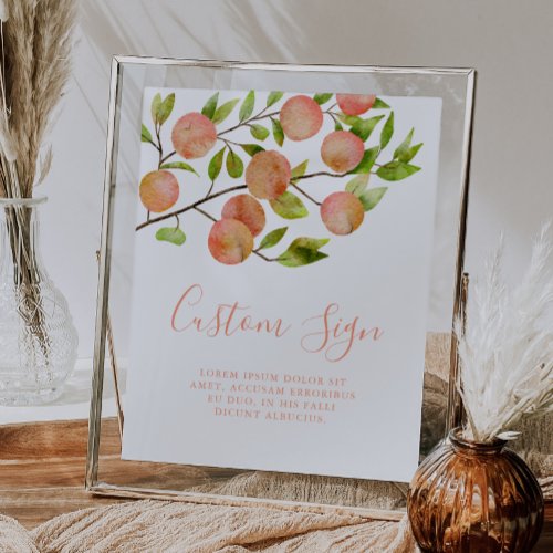 Peach Party Custom Sign