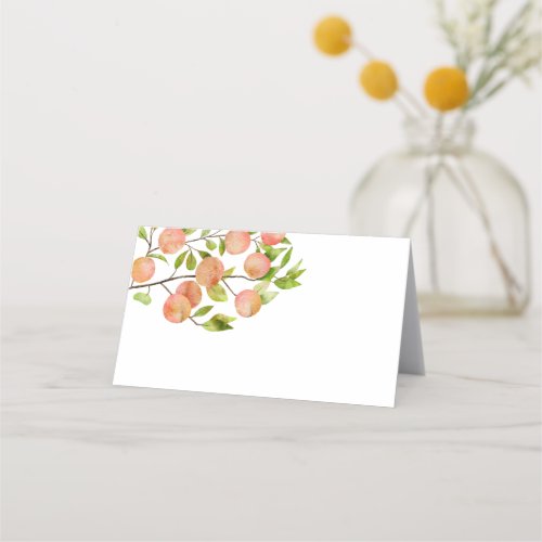 Peach Party Food Tent Place Card