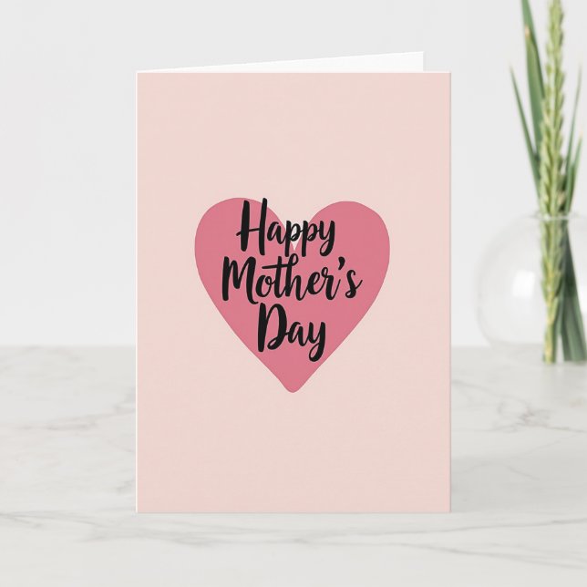 Peach Pastel Mothers Day Card (Front)