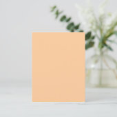 Peach Pastel Orange Solid Color Postcard | Zazzle