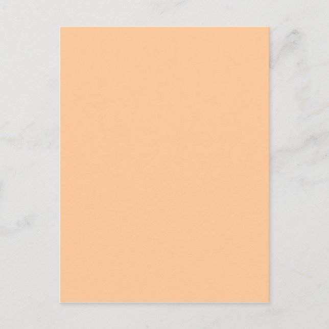 Peach Pastel Orange Solid Color Postcard (Front)