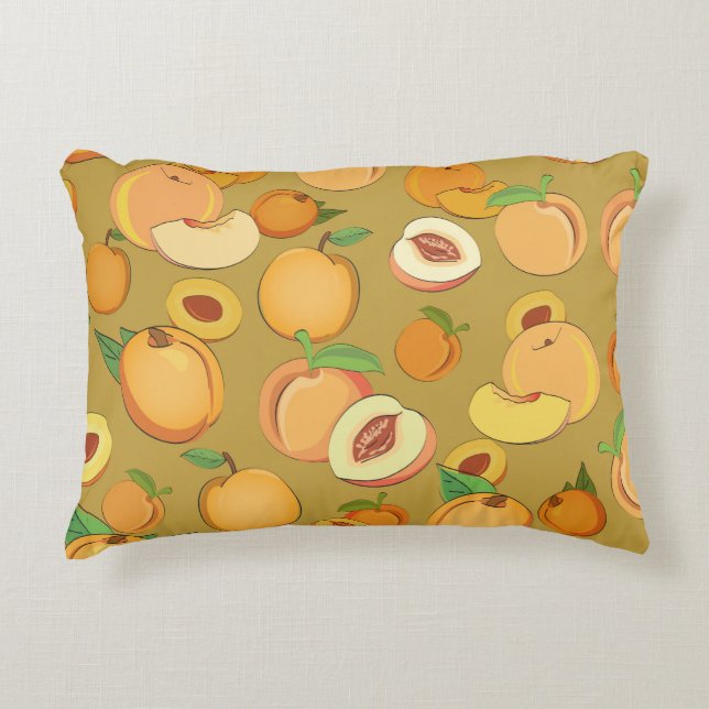 Peach Pattern 2 Accent Pillow (Front)
