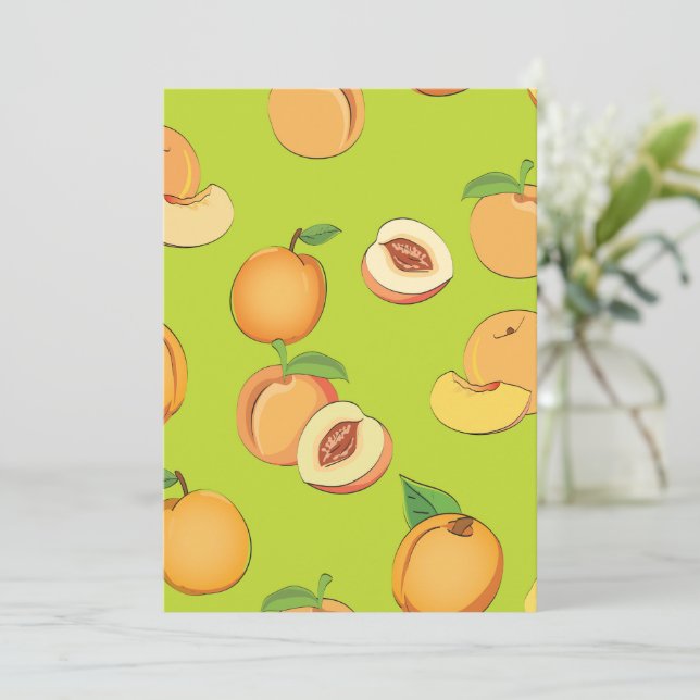 Peach Pattern 4 Card (Standing Front)