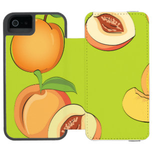 Peach Pattern 4 iPhone SE/5/5s Wallet Case