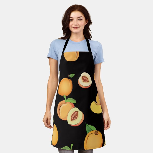 Peach Pattern 5 Apron (Worn)