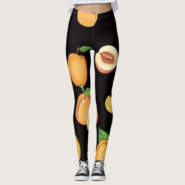 Peach Pattern 5 Leggings (Front)