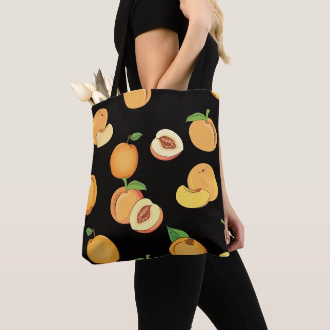 Peach Pattern 5 Tote Bag (Close Up)