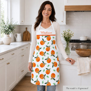 Peach Pattern Apron