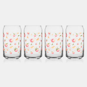 Peach Pattern Can Glass