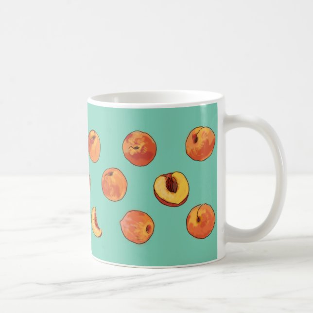 Peach pattern mug - customizable (Right)