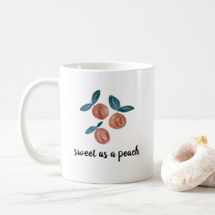 Peach Pattern Painting Vintage Coffee Mug
