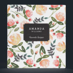 Peach Peonies Binder<br><div class="desc"></div>