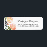 Peach Peonies Label<br><div class="desc">Hand painted peach and pink floral design by Shelby Allison. Perfect for a rustic spring time wedding! For matching invitations, reply cards, stickers and other items click on the link below to view the entire Peach Peonies Collection.</div>