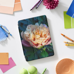 Peach Peony Blossom in Natural Light iPad Pro Cover