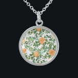 Peach Peony & Rose Floral Wedding Sterling Silver Necklace<br><div class="desc">Beautiful Peach peony & rose floral wedding invitations with abundant greenery.  Perfect for a floral theme or traditional white wedding in the Spring or Summer.  Customize the color and text to make this wedding invite your own!</div>
