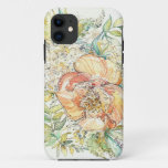 Peach Peony Watercolor Iphone Case at Zazzle