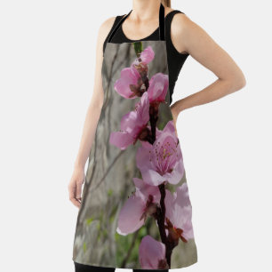 Peach petal flower apron
