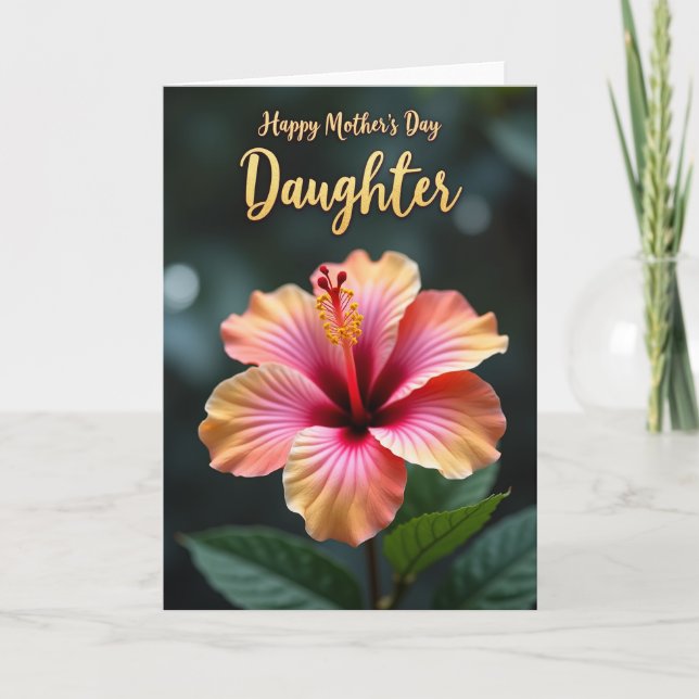 Peach Petals Mothers Day Card (Front)