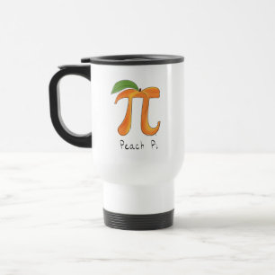 Peach Pi Cute Math Pi Day Coffee Travel Mug
