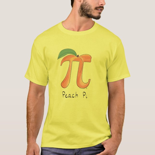Peach Pi Cute Math Pi Day Men's T-Shirt (Front)
