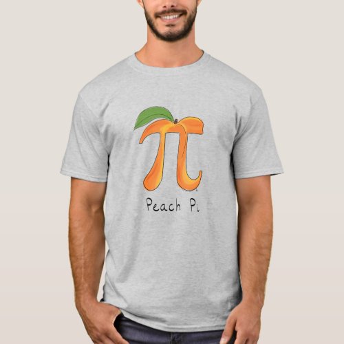 Peach Pi Cute Math Pi Day Mens T_Shirt