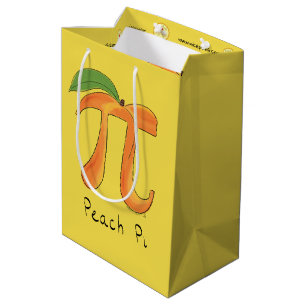 Peach Pi Cute Math Pi Day Party Gift Bag