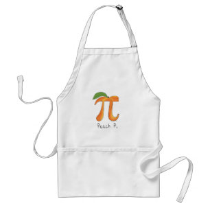 Peach Pi Cute Math Pi Day Pie Baking Apron