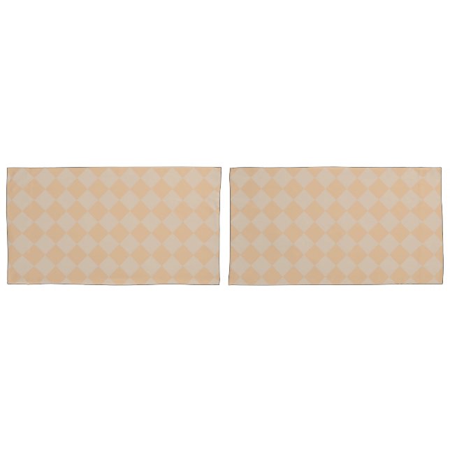Peach Pillowcases Diamond Pattern HAMbyWG (Front-Set)