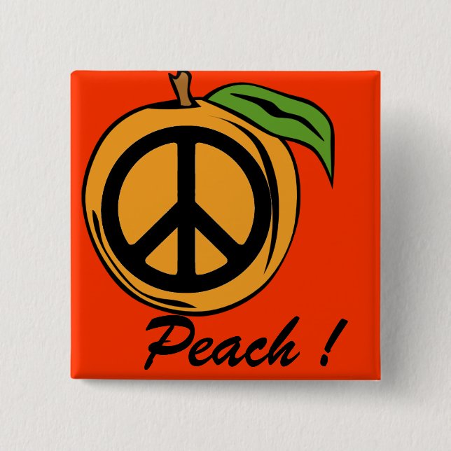 Peach! Pinback Button (Front)