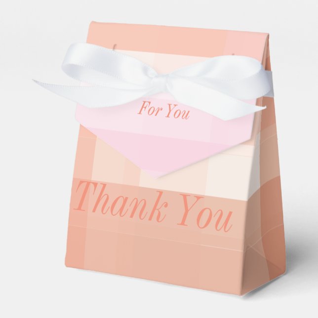 Peach Pink And Coral Favor Boxes (Front Side)