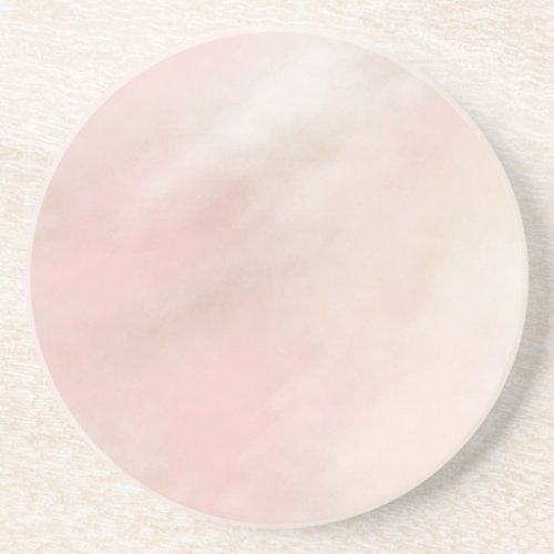 Peach Pink Blush Tie Dye Watercolor Coaster