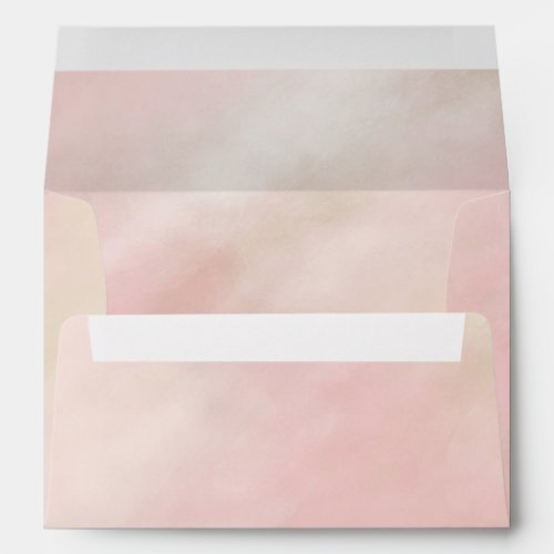 Peach Pink Blush Tie Dye Watercolor Envelope