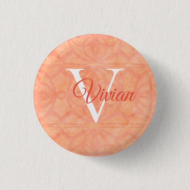 Peach Pink Button (Front)