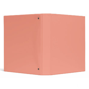 Peach Pink Chic Warm Solid Color 3 Ring Binder