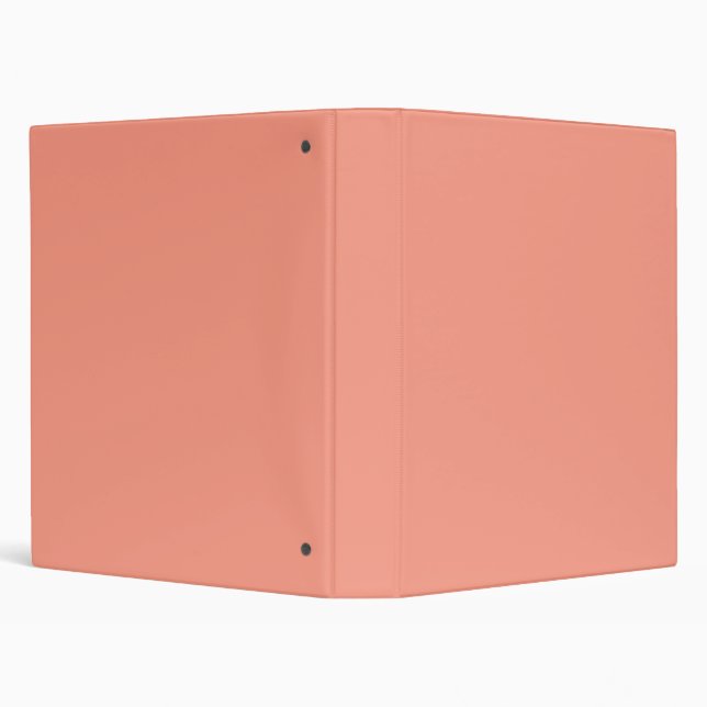 Peach Pink Chic Warm Solid Color 3 Ring Binder (Background)