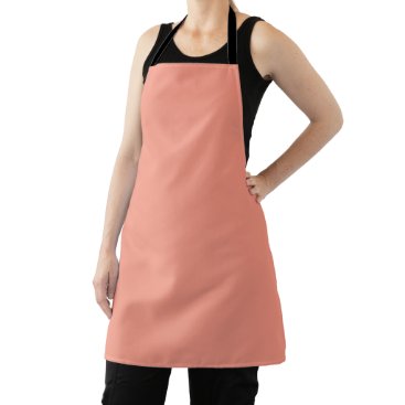 Peach Pink Chic Warm Solid Color Apron