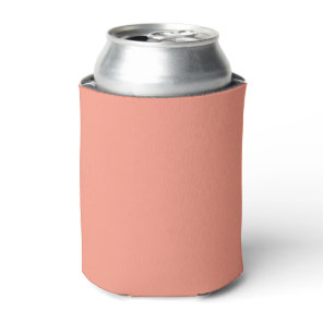 Peach Pink Chic Warm Solid Color Can Cooler