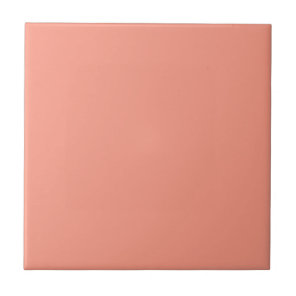 Peach Pink Chic Warm Solid Color Ceramic Tile