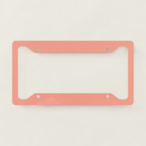 Peach Pink Chic Warm Solid Color License Plate Frame