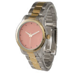 Peach Pink Chic Warm Solid Color Watch