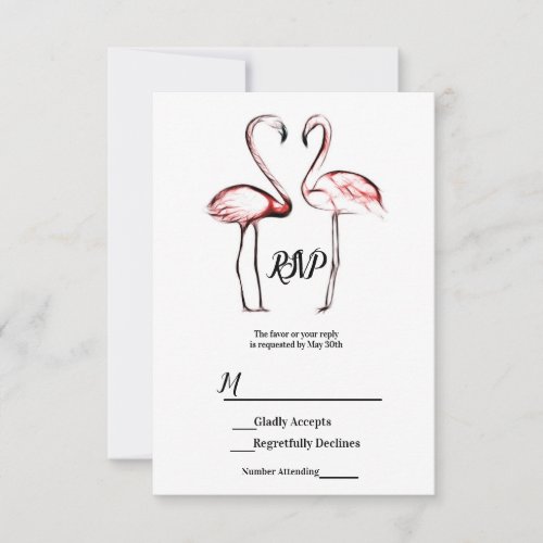 Peach Pink Flamingos Flamingo Black Marble RSVP