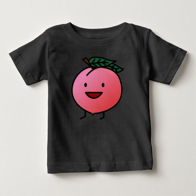 Peach Pink Happy Smiling Design Bro Baby T-Shirt (Front)
