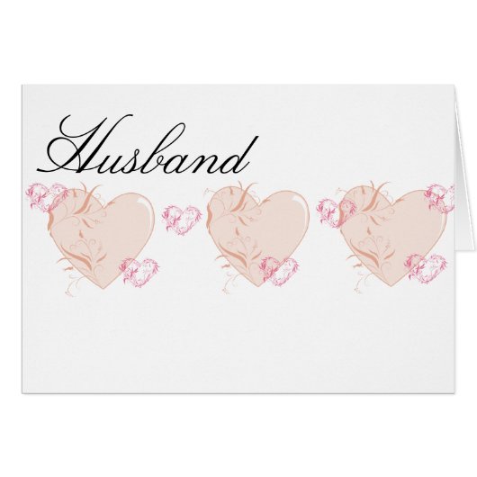 Peach & Pink Hearts Cards (Front Horizontal)