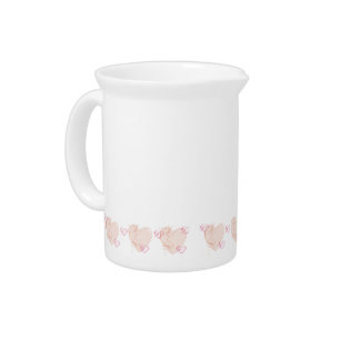 Peach & Pink Hearts Pitcher