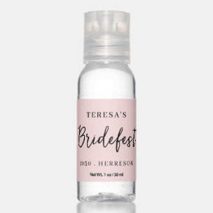 Peach Pink Modern Bachelorette Design Hand Sanitizer
