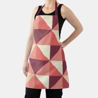 Peach Pink Purple Triangle Geometric Pattern 
