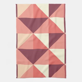 Peach Pink Purple Triangle Geometric Pattern 