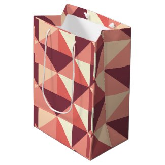 Peach Pink Purple Triangle Geometric Pattern 