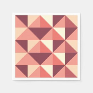 Peach Pink Purple Triangle Geometric Pattern Party
